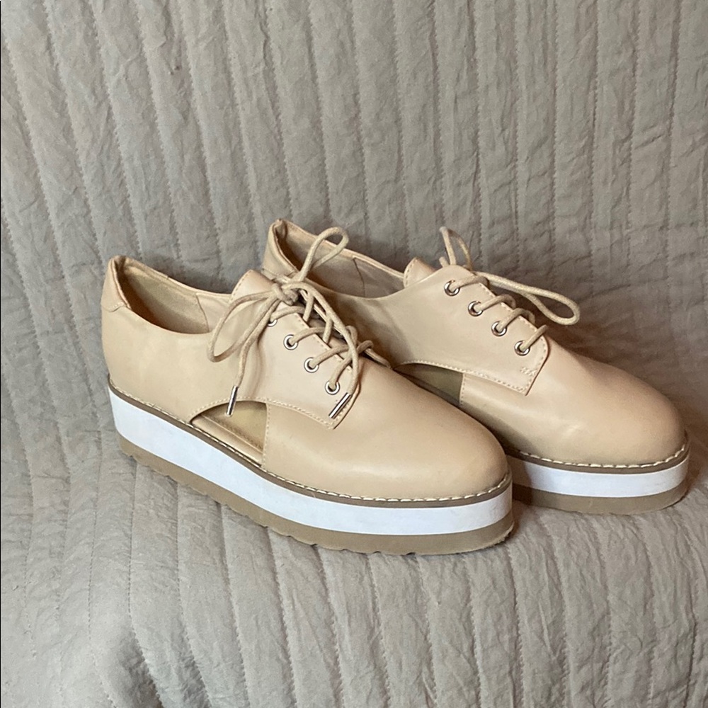 Women's Cream Platform Shoes